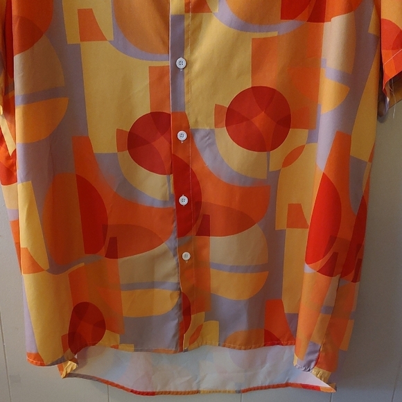 Retro Geometric Men's Shirt Size 3XL - Picture 5 of 7